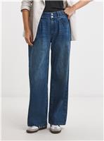 JD WILLIAMS Elasticated Waist Wide Leg Jean 32