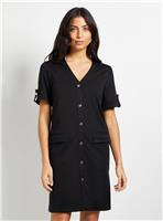 WALLIS Ponte Button Shift Dress 18