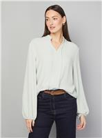 WALLIS Collarless Woven Blouse 14