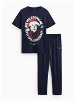 Christmas Gavin & Stacy Black Cotton Pyjama Set XS