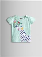 JOJO MAMAN B&Eacute;B&Eacute; Safari Zebra Applique T Shirt 6-7 Years