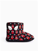 Red & Black Spider-Man Bootee Slippers 6-7 Infant