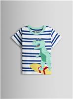 JOJO MAMAN B&Eacute;B&Eacute; Dino Applique T Shirt 6-7 Years