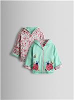 JOJO MAMAN B&Eacute;B&Eacute; Strawberry And Ladybird Reversible Hoodie 12-18 months