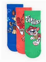 Paw Patrol Print Ankle Socks 3 Pack 4-6.5