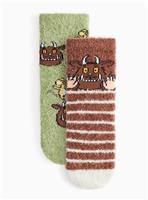 The Gruffalo Fluffy Socks 2-Pack 6-8.5 Infant