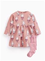 Miffy Dress and Tights Set Up to 3 mths