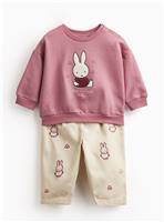 Miffy Top & Trousers Sweat 2-Piece Set 18-24 months