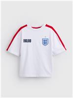White Official FA England Graphic T-Shirt 8 years