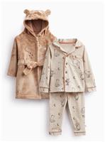 Bear Pyjama and Dressing Gown Set 12-18 months