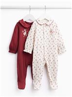 Peter Rabbit Christmas Sleepsuits 2-Pack 9-12 months