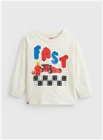 Cream Lego Racing Graphic Long Sleeve T-Shirt 5-6 years