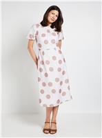 WALLIS Spot Tie Back Midi Dress 14