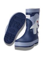 TOEZONE Sammy Boys Shark Character Navy Waterproof Lined Wellies 9 Infant