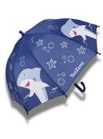 TOEZONE Finn Boys Navy Shark Character Waterproof Rain Umbrella One Size