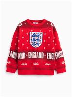 Red England Football Christmas Jumper 7 years