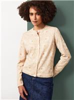 Tu x Morris & Co. Cream Pimpernel Print Cardigan L