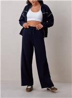 REAKTIV Black Piped Scuba Wide Leg Jogger XXL