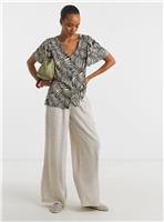 JD WILLIAMS Button Front Angel Sleeve Top 32