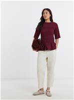 JD WILLIAMS Shirred Short Sleeve Top 30