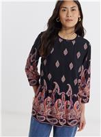 JD WILLIAMS Border Print Peplum Top 16