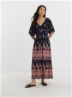 JD WILLIAMS Border Print Prairie Dress 32