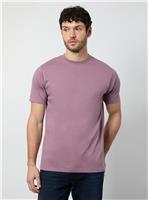 BURTON Dark Pink Plain Crew Neck T Shirt L