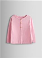 JOJO MAMAN B&Eacute;B&Eacute; Classic Cotton Scalloped Cardigan Pink 6-7 Years