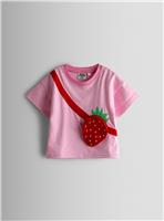 JOJO MAMAN B&Eacute;B&Eacute; Strawberry Bag T Shirt 3-4 Years