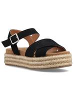 HUSH PUPPIES Rosa Rafia Sandal Black 6