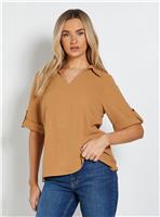 DOROTHY PERKINS Relaxed Collar Shirt With Tab Sleeve 18
