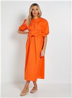 DOROTHY PERKINS Bow Waist Detail Puff Sleeve Midi Dress 18