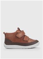 START-RITE Rove Tan Leather Suede Shoe 7.5 Infant