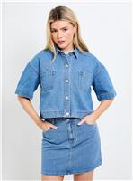 DOROTHY PERKINS Boxy Cropped Denim Jacket 12