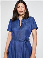 WALLIS Denim Look Zip Shirt Dress 10