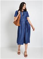 WALLIS Denim Look Zip Shirt Dress 16