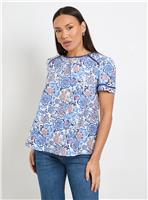 WALLIS Floral Contrast Short Sleeve Top 18