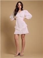 OASIS Chiffon Mix Mini Dress With Tie Back 12