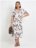 WALLIS Abstract Short Sleeve Shirt Dress 12