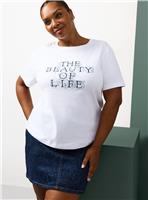 Tu x Morris & Co. White Beauty Of Life Graphic T-Shirt 20