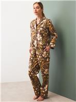Tu x Morris & Co. Golden Lily Sateen Traditional Pyjama Set S