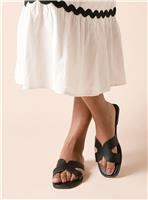 DOROTHY PERKINS Carlotta Faux Leather Comfort Flat Sliders 8