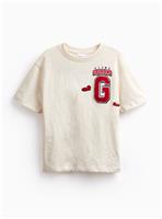 Cream Gremlins Gizmo Varsity T-Shirt 5 years