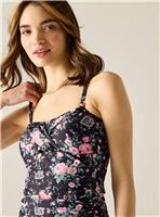 REGATTA Cath Kidston Tankini Top Black Floral 16