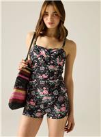 REGATTA Cath Kidston Bikini Shorts Black Floral 16