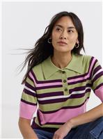 JD WILLIAMS Stripe Knitted Polo Jumper 20-22
