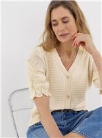 JD WILLIAMS Woven Sleeve Knitted Cardigan 20-22