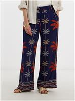 JD WILLIAMS Viscose Crinkle Pull On Wide Leg Trouser 16
