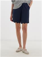 JD WILLIAMS Scallop Edge Linen Mix Short 28