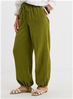 JD WILLIAMS Cotton Cheesecloth Balloon Trousers 28